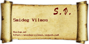 Smideg Vilmos névjegykártya